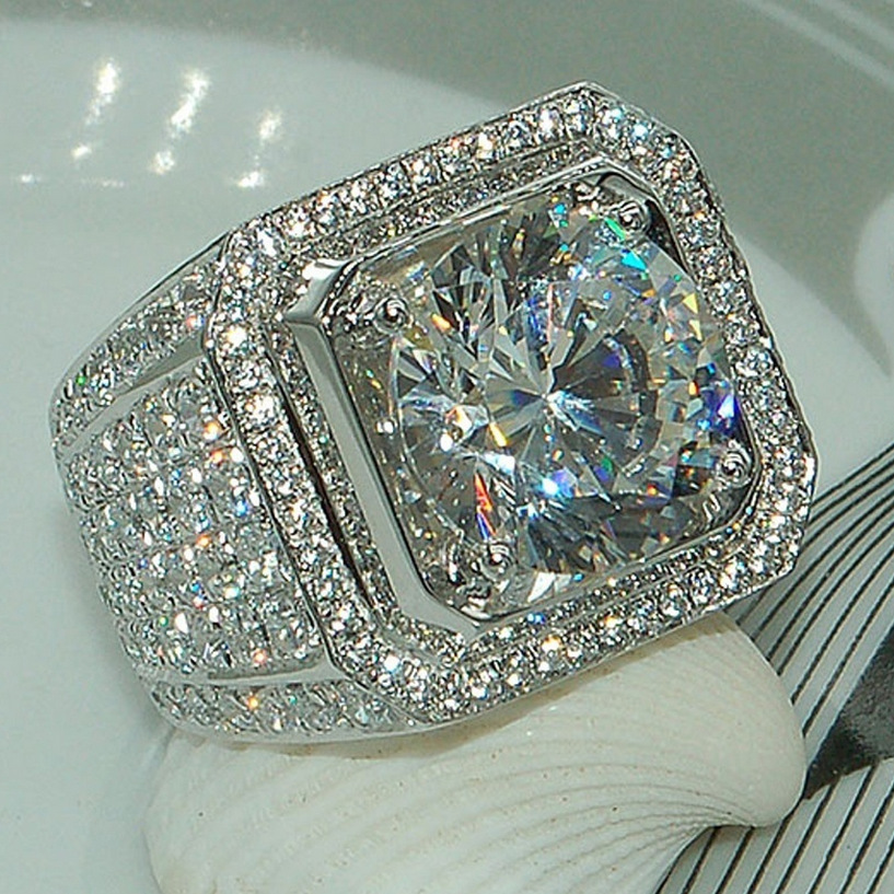 Chrome Hearts Ring - Роскошное женское серебряное кольцо с цирконом,